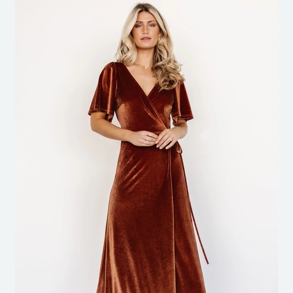 Baltic Born Meghan Velvet Wrap Maxi Dress